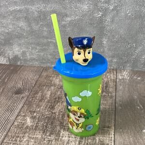 Paw Patrol Chase Buddy Sips 15 oz. Tumbler 3D Character Mold + Straw